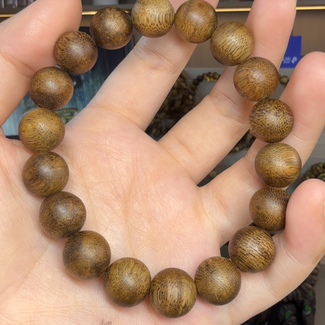 手串沉香卡1.2mm圆珠单圈8.2g