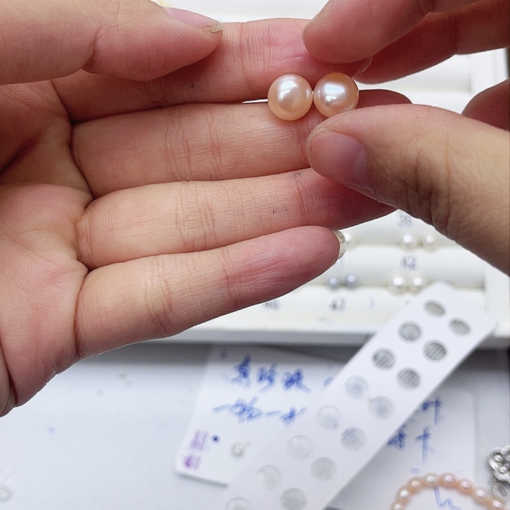 淡水珍珠耳饰银S925镶嵌幸****子