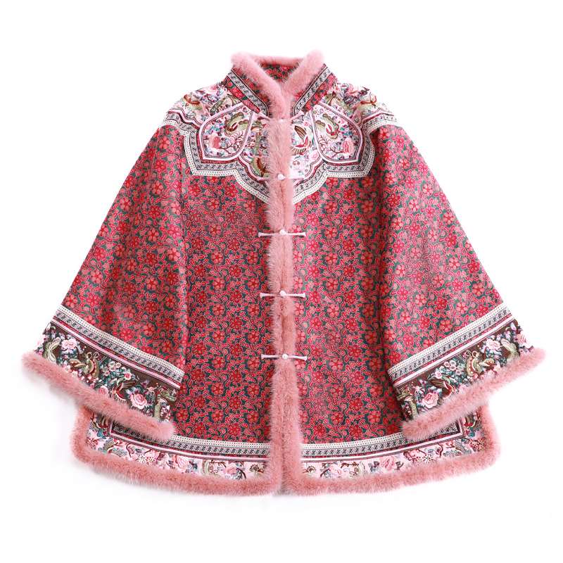 「百花源」乐锦坊 蜀锦 复古手工设计百搭刺绣国潮女装汉服棉衣