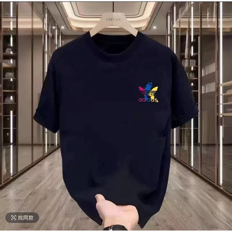 【商场同款】夏季时尚情侣装宽松圆领短袖T恤ins百搭休闲潮流半袖