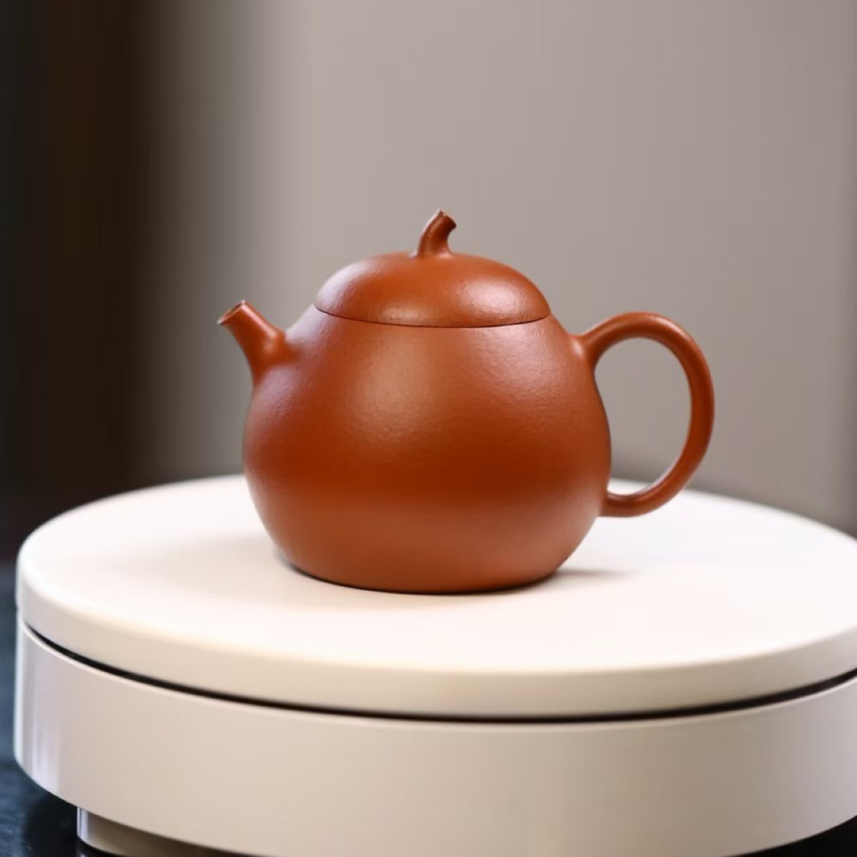 茄段壶 原矿朱泥115cc半手工紫砂壶