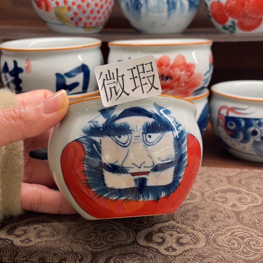 微瑕纯手绘釉下彩