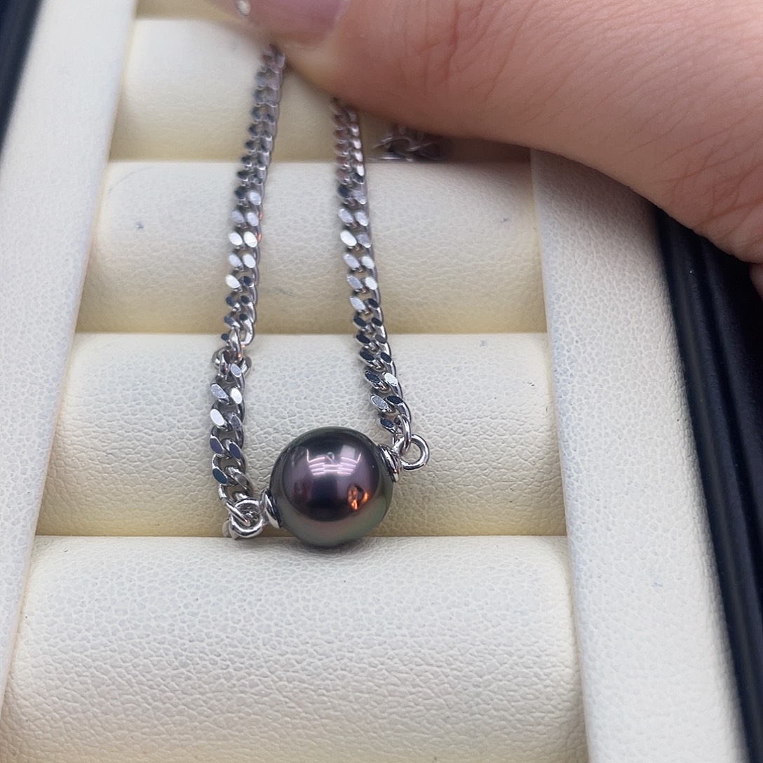 手绳银S925镶嵌海水珍珠