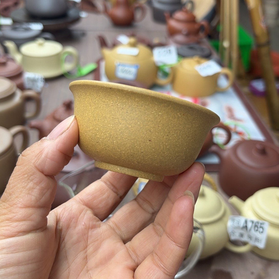 紫砂茶壶黄金段一对