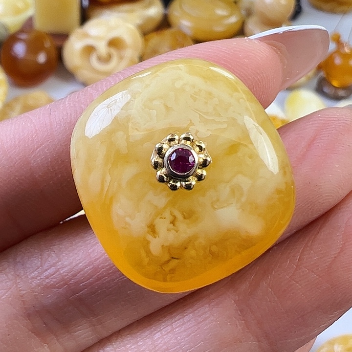 蜜蜡颈饰未镶嵌蜜蜡