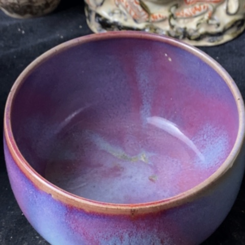 盘大**去钧台窑窑变罗汉碗
