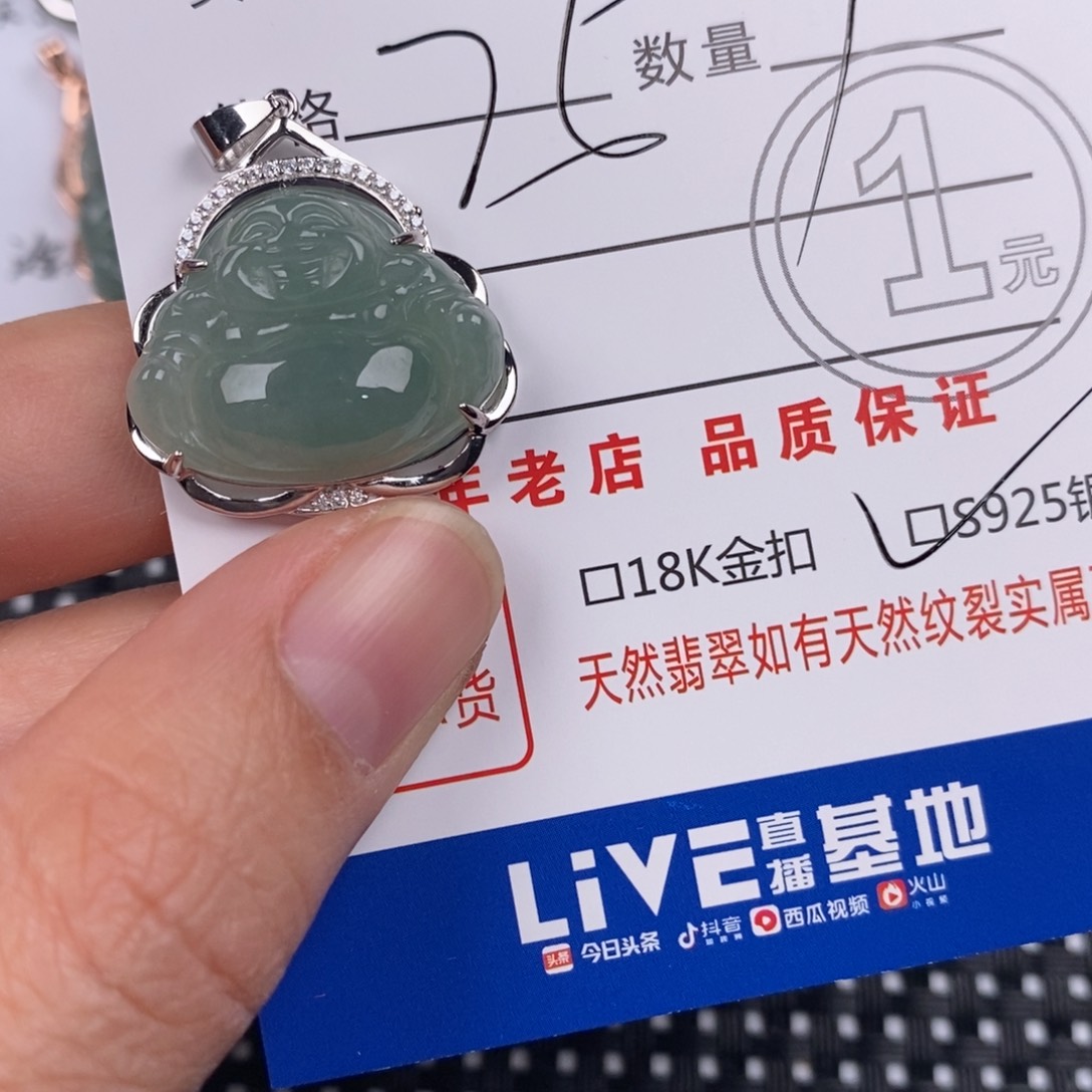 翡翠银S925镶嵌颈饰