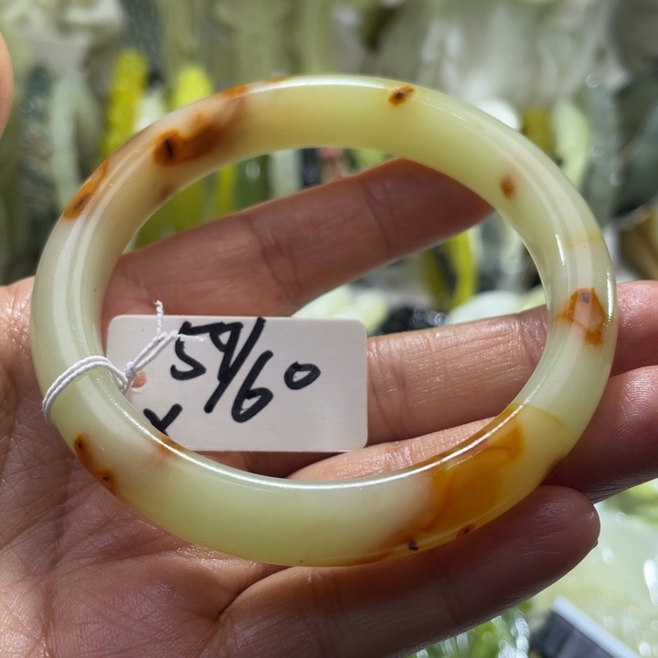 岫玉未镶嵌手镯59,60