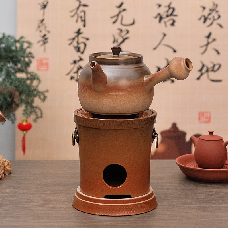 窑变烧水壶户外围炉器侧把壶家用泡茶壶电陶炉双耳煮茶壶功夫茶壶