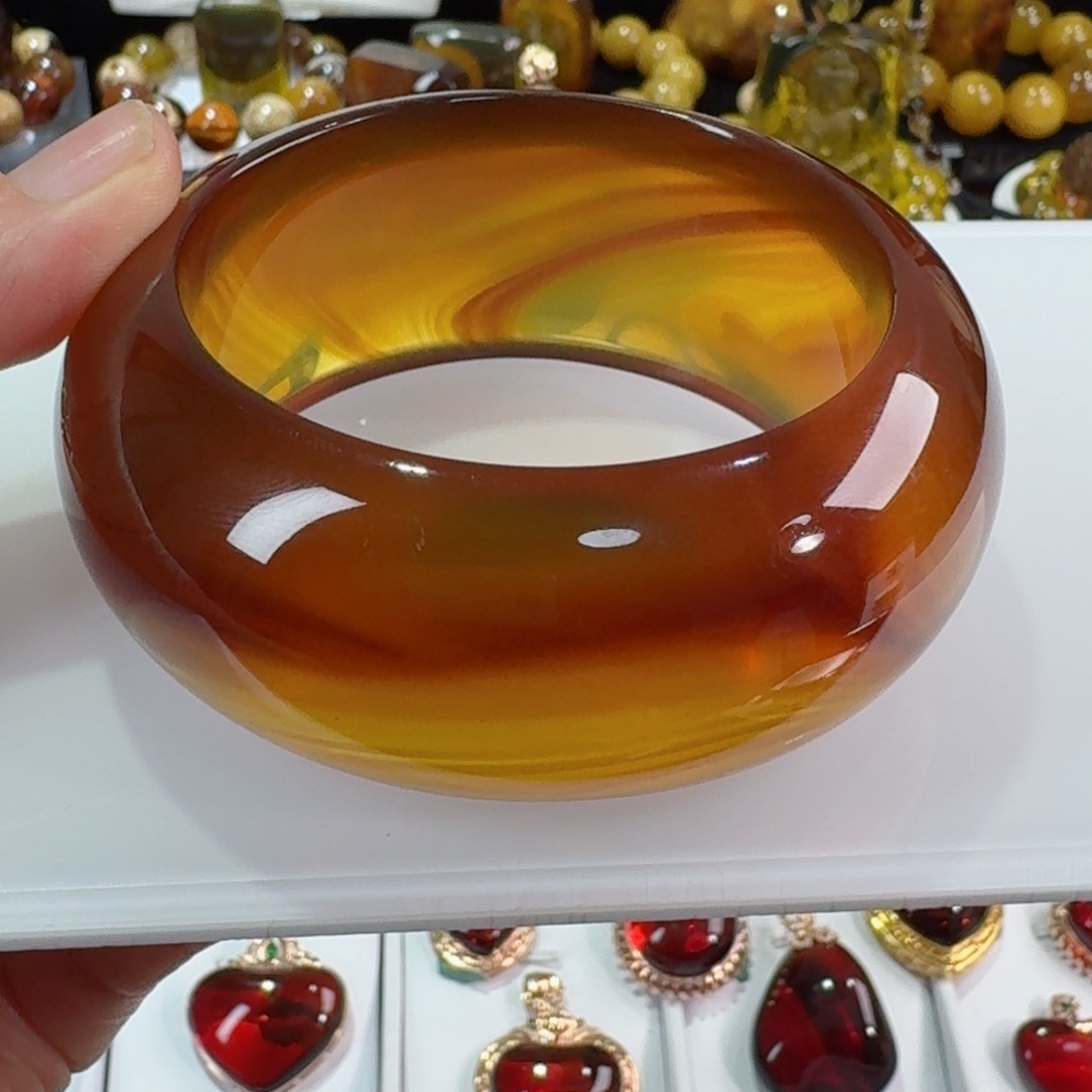 琥珀裸石未镶嵌猫*