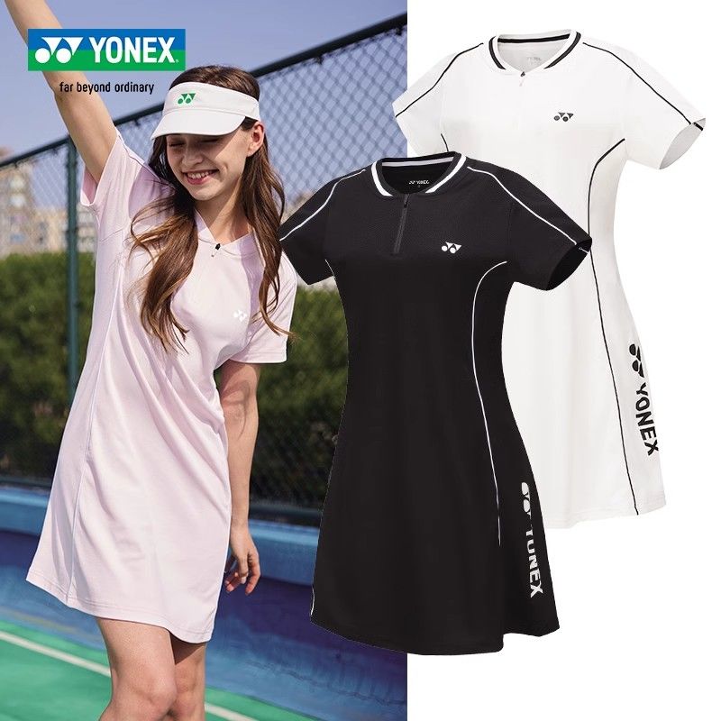 新款YONEX尤尼克斯YY羽毛球服女款连衣裙运动裙215144BCR