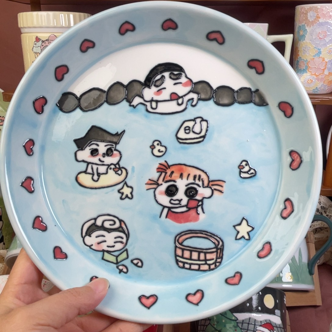瓷微瑕陶瓷餐盘圆盘