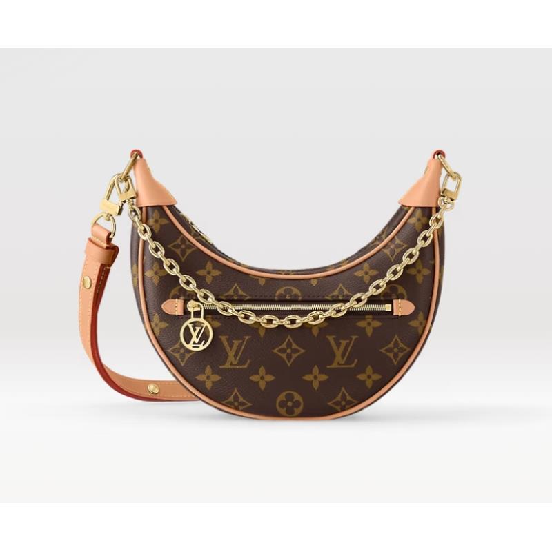 99新 LouisVuitton/路易威登 巧巧 LV loop月亮包单肩包 链条包