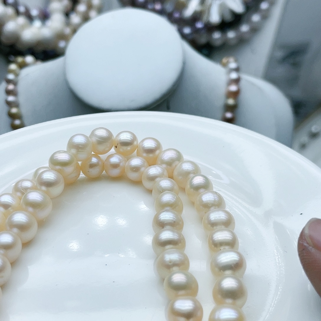 淡水珍珠颈饰钛钢