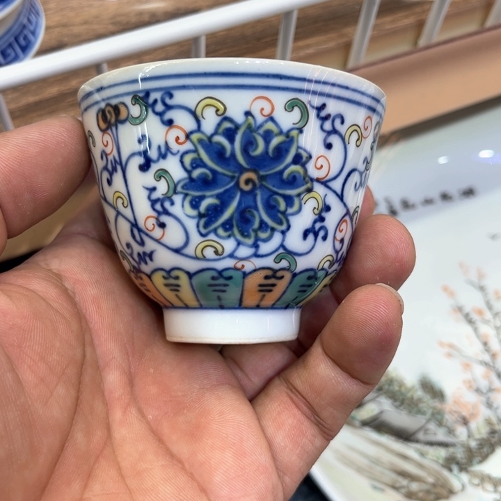 纯手绘精品盖碗杯