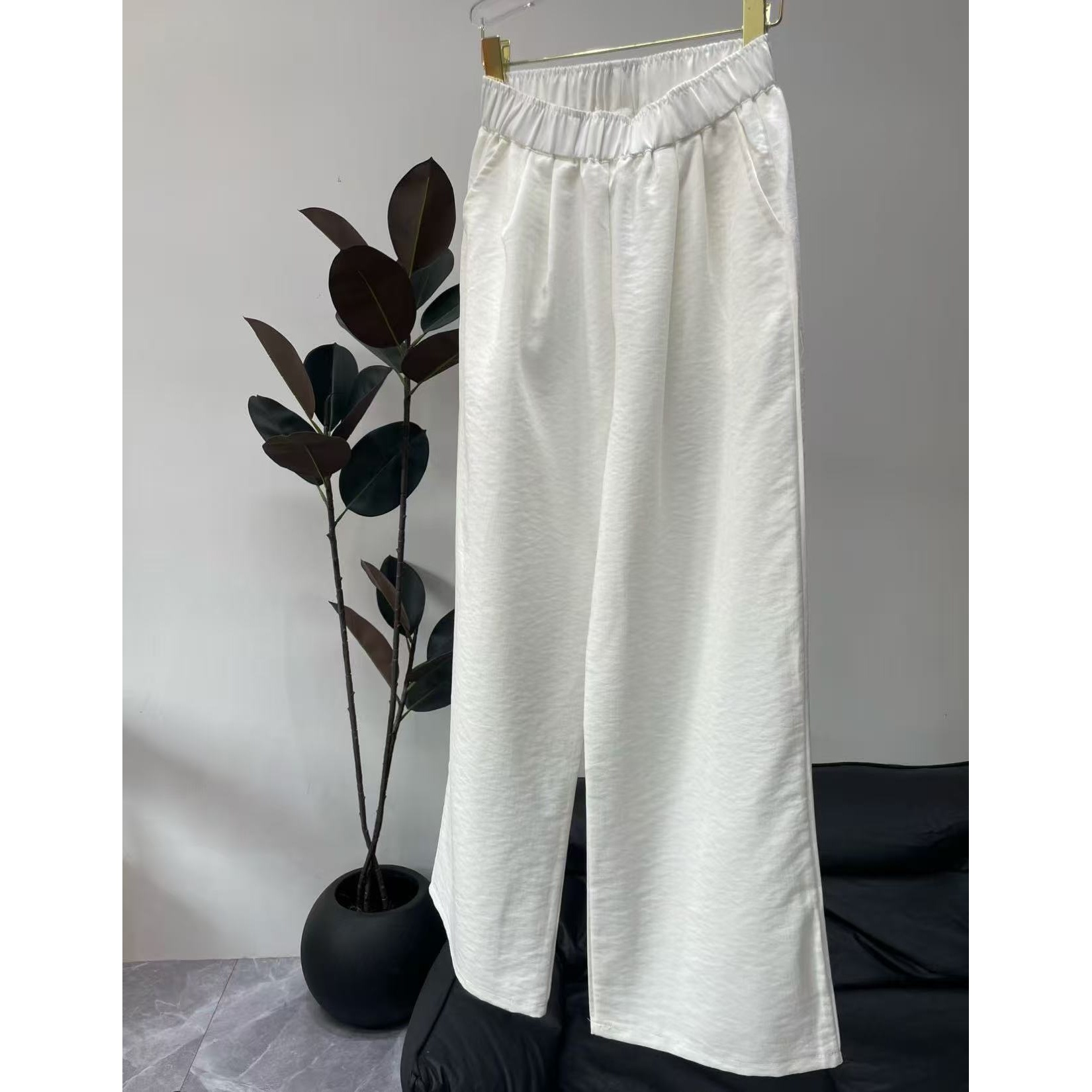 【晨浠定制】新款时尚气质阔腿休闲裤9116