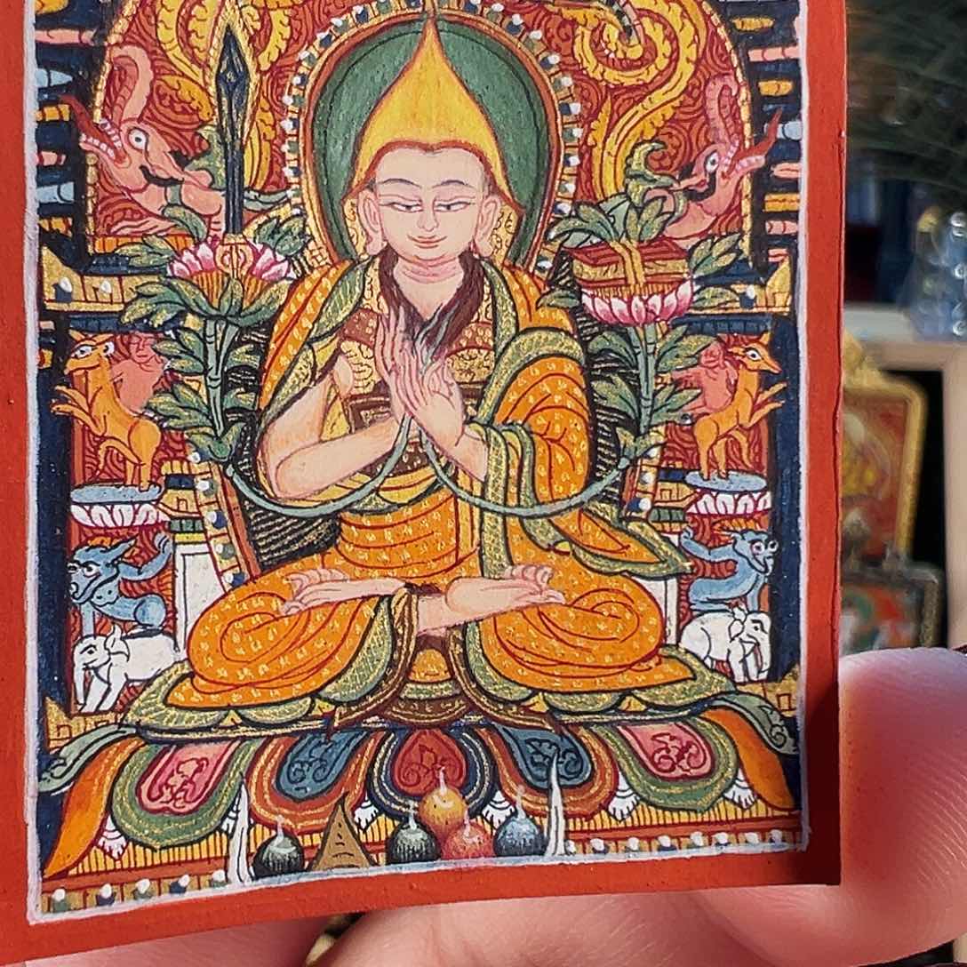 装裱画不****.宗喀巴纯手绘藏卡