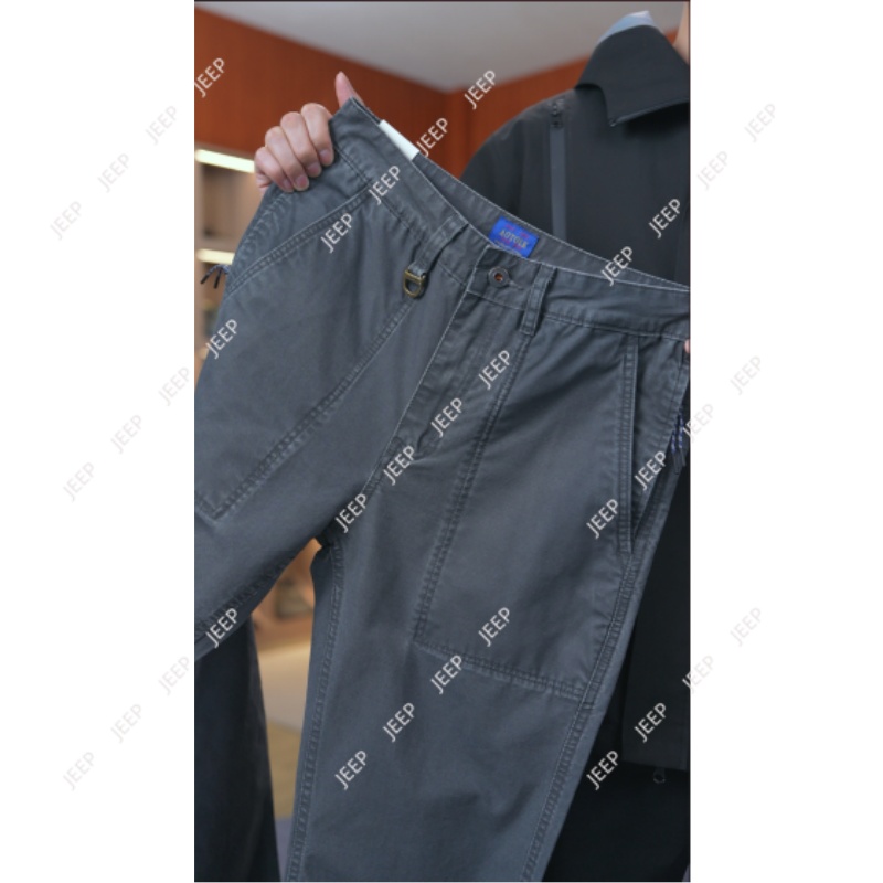 JEEPSPIRIT高端男士-秋季户外透气战术型软壳工装宽松直筒裤5118-