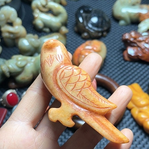 白玉菩提吊坠摆件