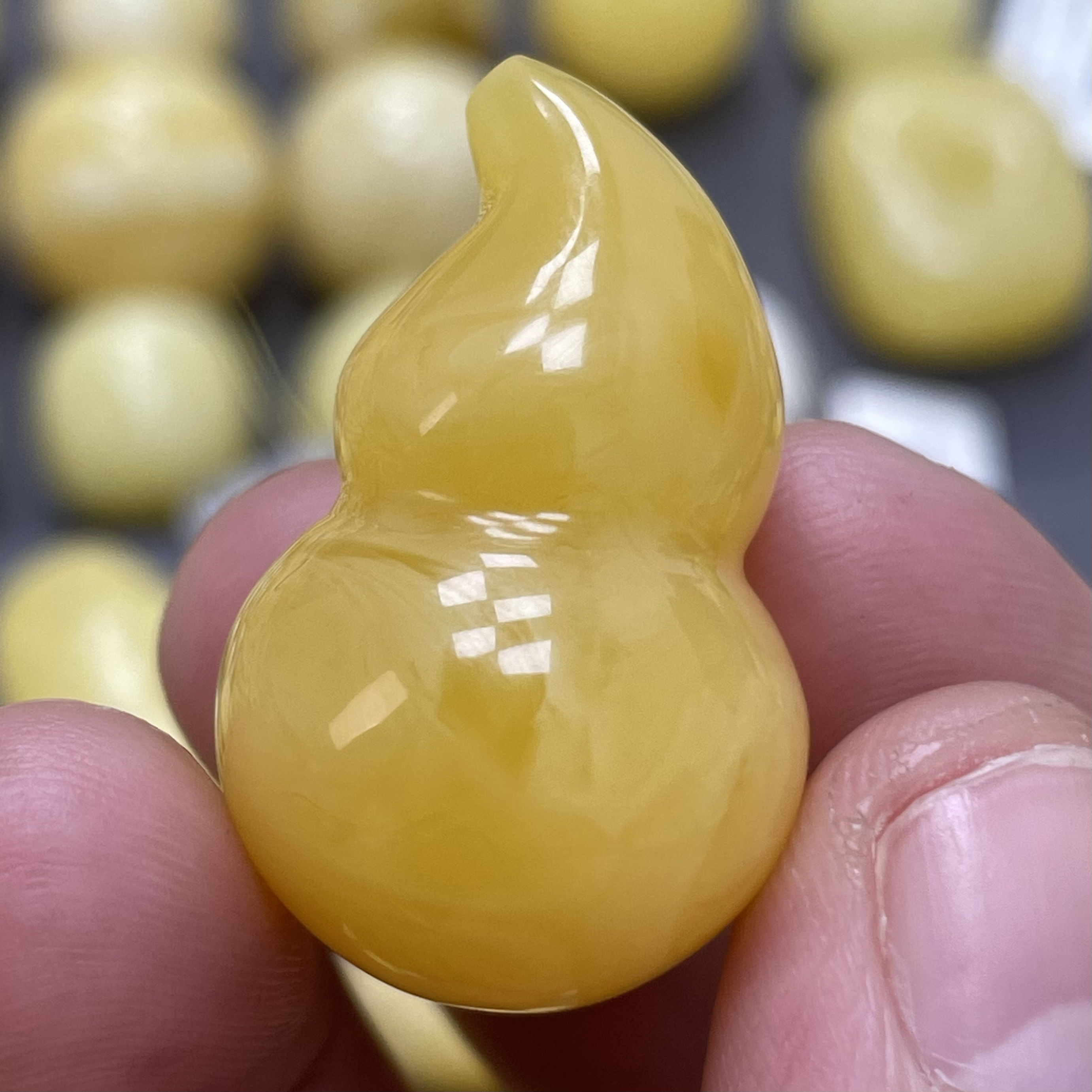 魔梵珠宝｜31.4*19mm天然蜜蜡 浓蜡焦皮胖嘟嘟小葫芦