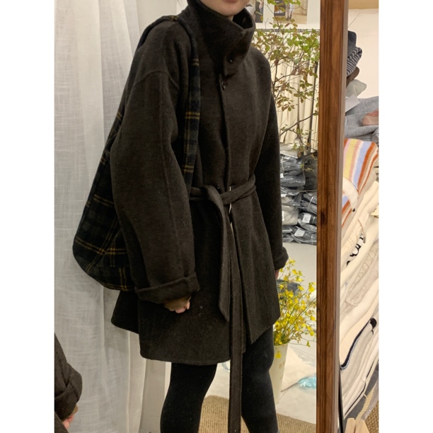 【Maomao】咖色配包包大衣