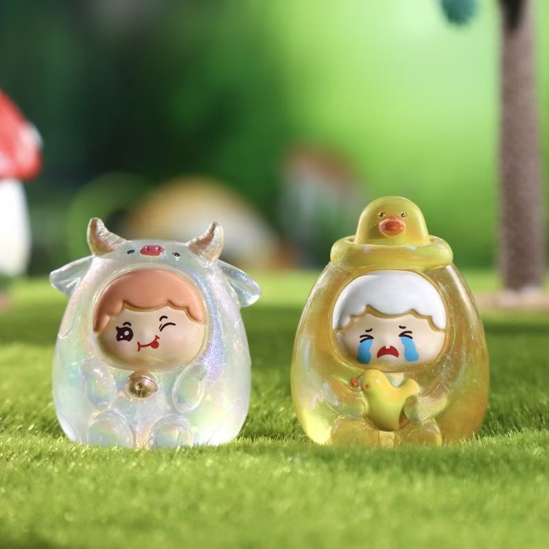 捣蛋车载动物园可爱陶瓷桌面小摆件微景观摆设网红治愈系创意卧室