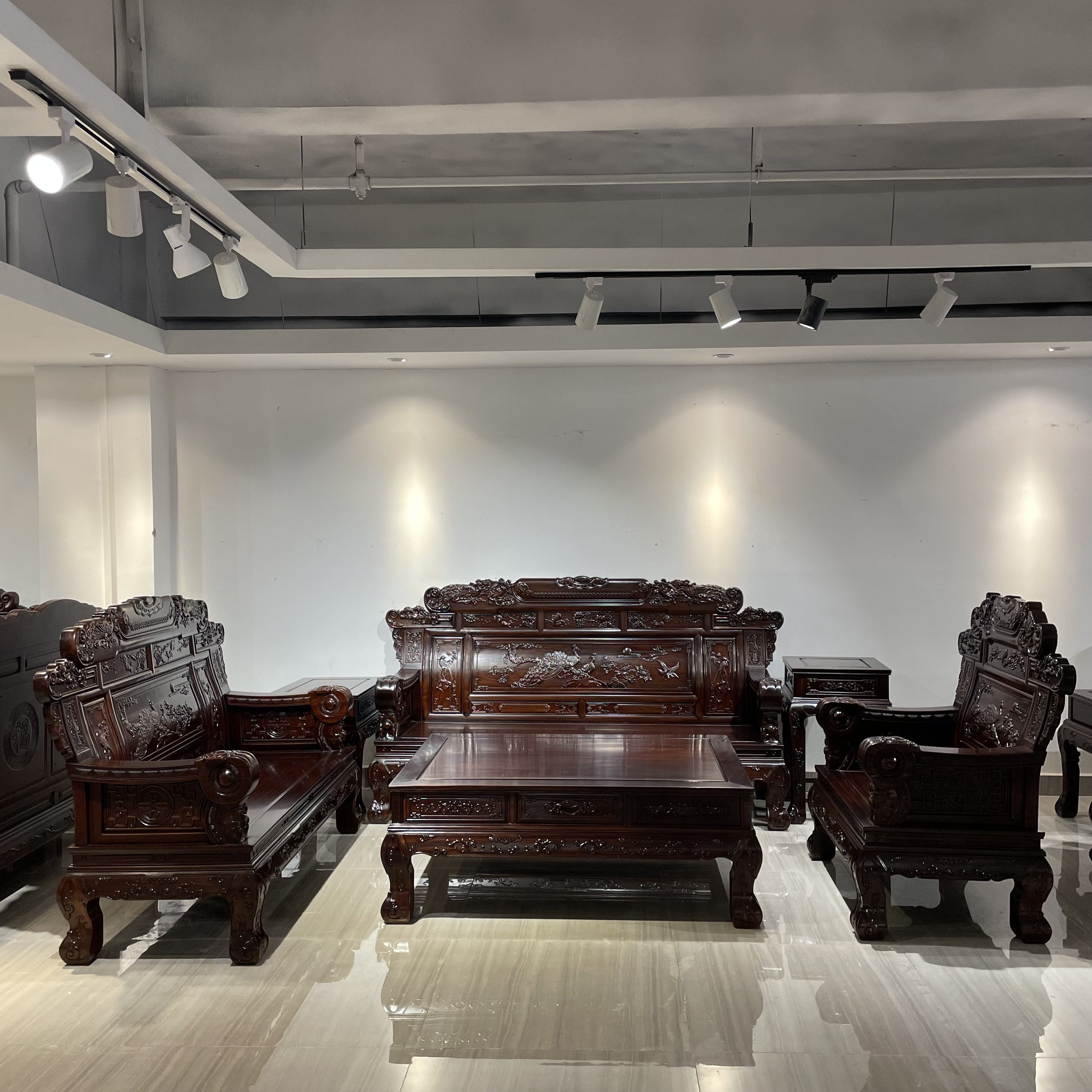 【鸿运沙发】酸枝沙发六件套十件套红木榫卯原木客厅家用新中式古典