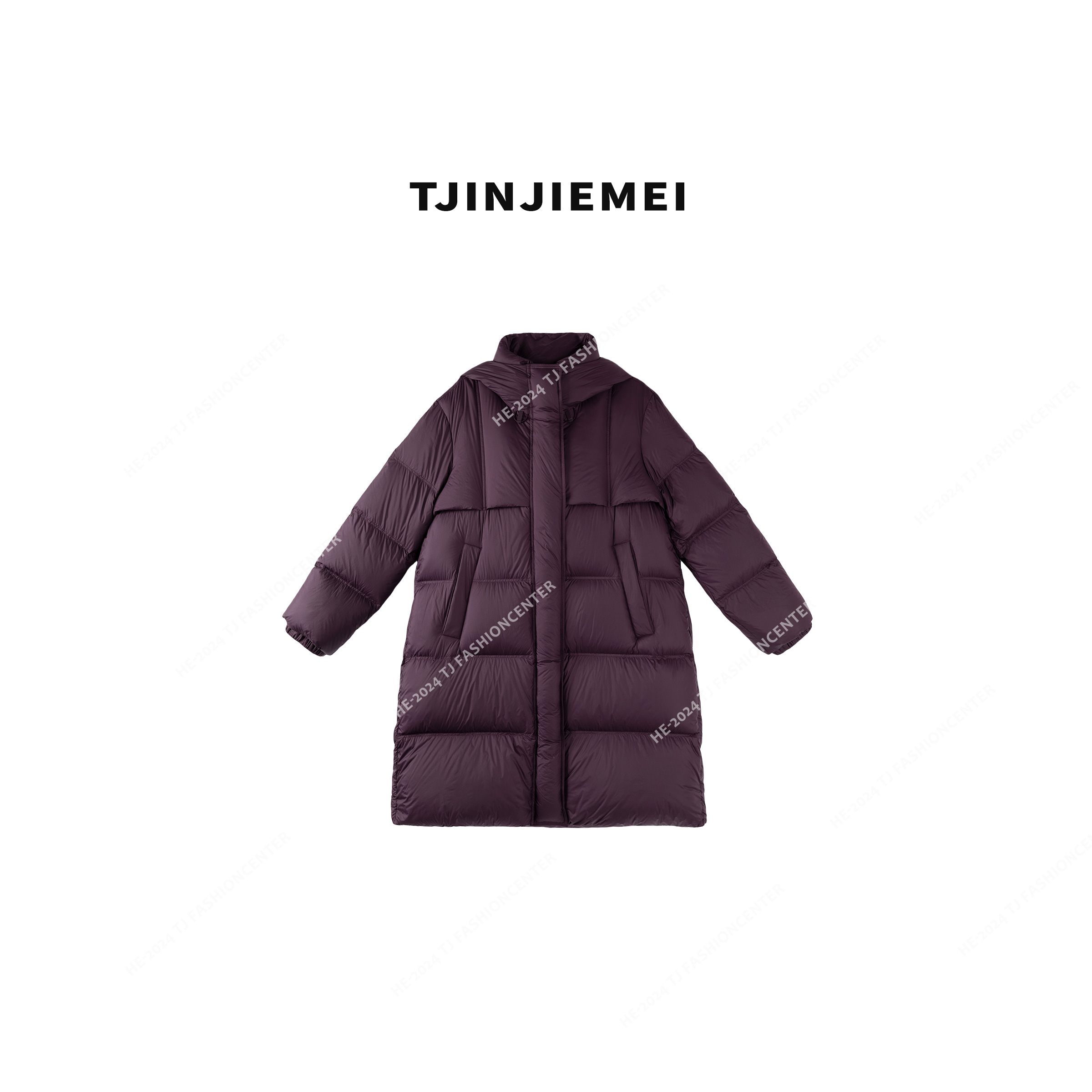 T井姐妹【风信紫】设计感时尚长款百搭羽绒服YRF2410-9DZ118