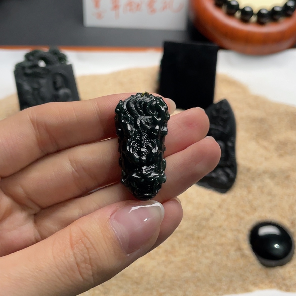 【闪购商品】定制翡翠未镶嵌墨翠