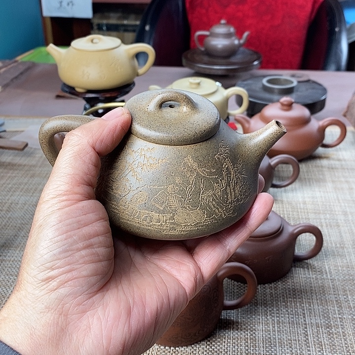 清***酒紫砂茶壶黄龙山原矿紫泥