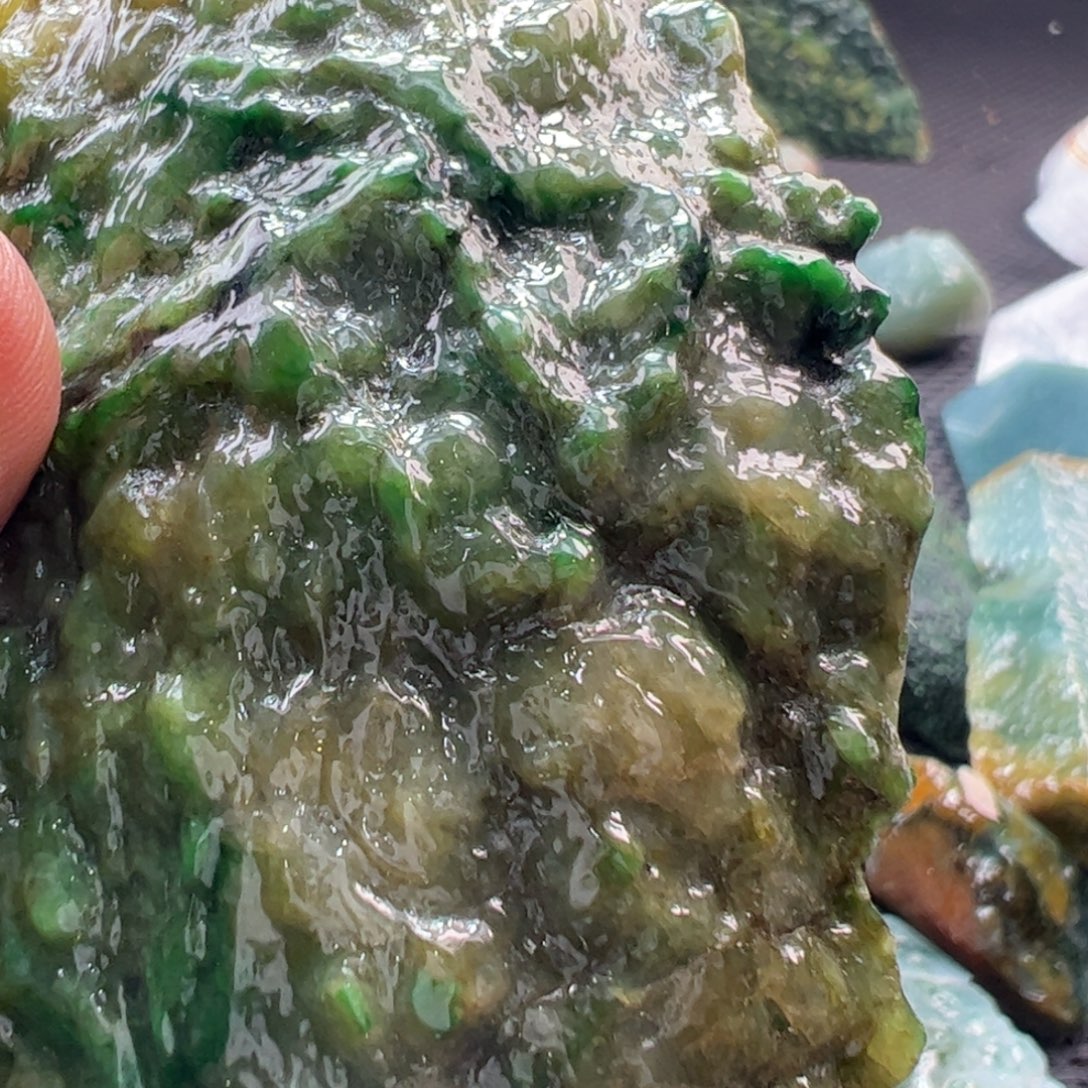 三***月翡翠裸石缅甸翡翠