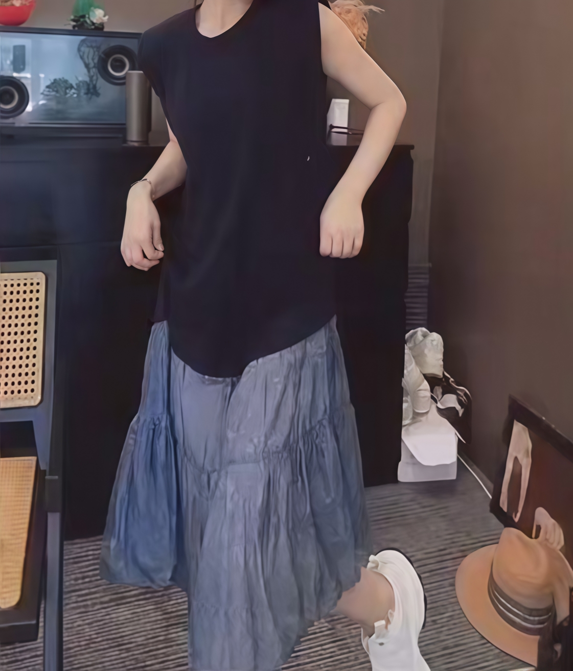 Z.X 设计款拼接坎肩连衣裙  2093（C4）