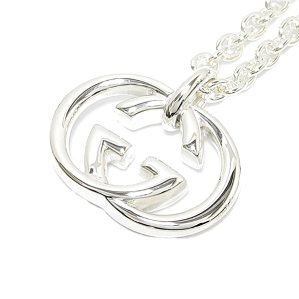 GUCCI/古驰 银色经典时尚银色双G吊坠项链190484J84008106