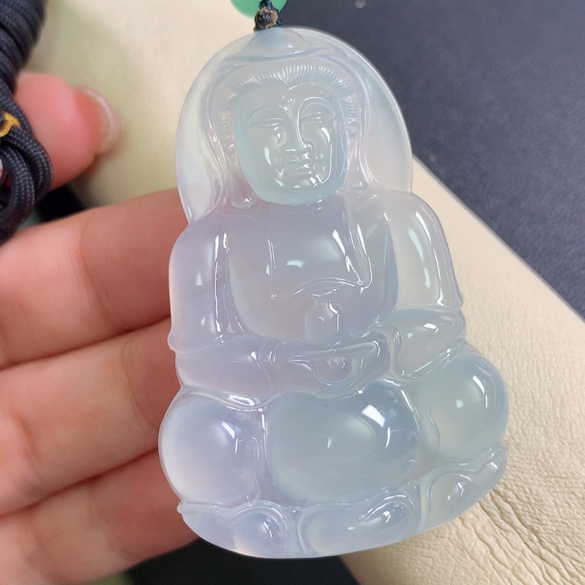 【闪购商品】翡翠颈饰18K金镶嵌观音
