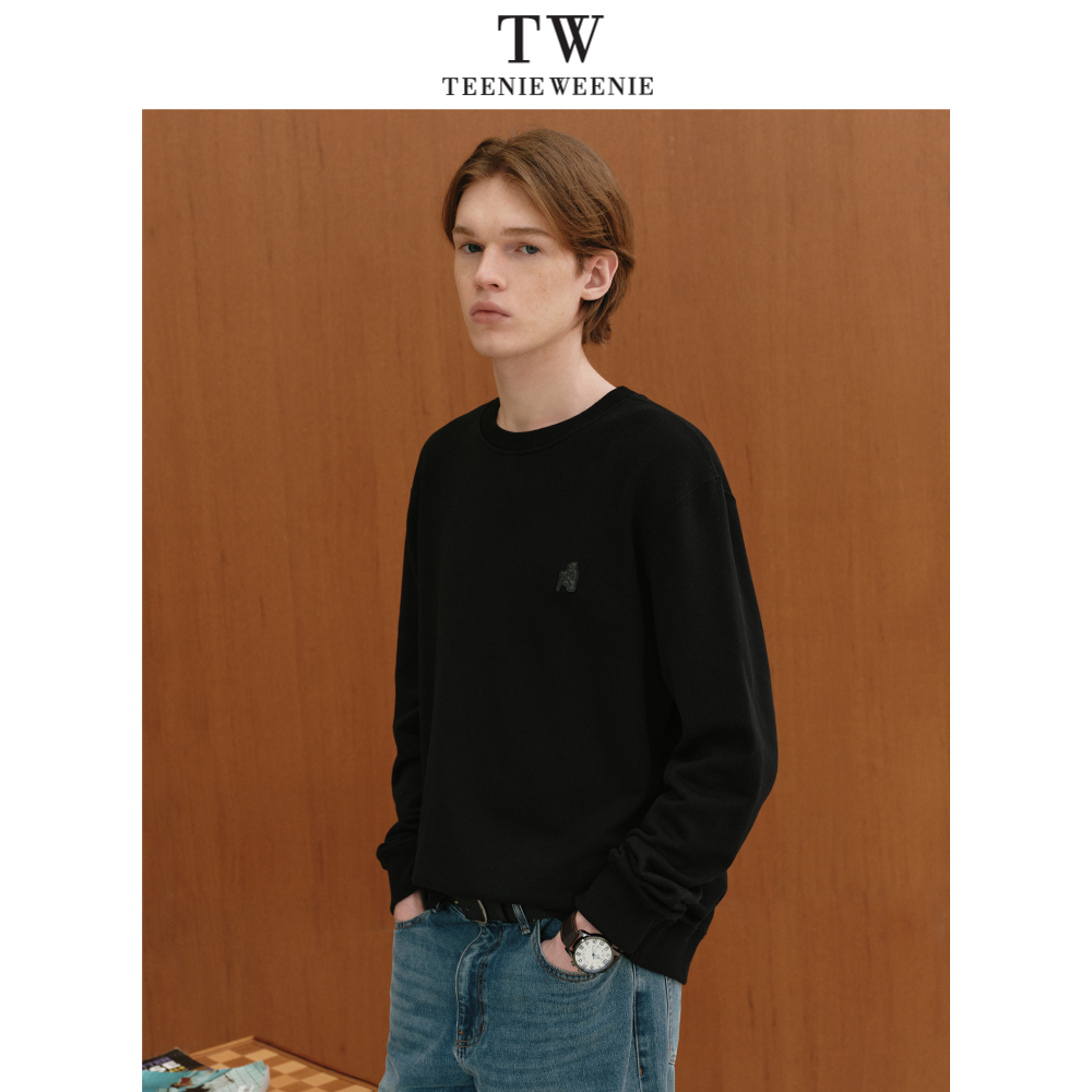TeenieWeenie小熊男装卫衣新款松弛慵懒风基础圆领T恤TNMA256412I