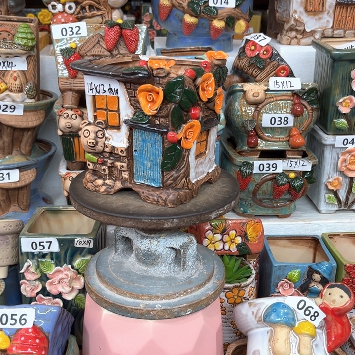 紫砂花盆粗陶材质多肉花盆