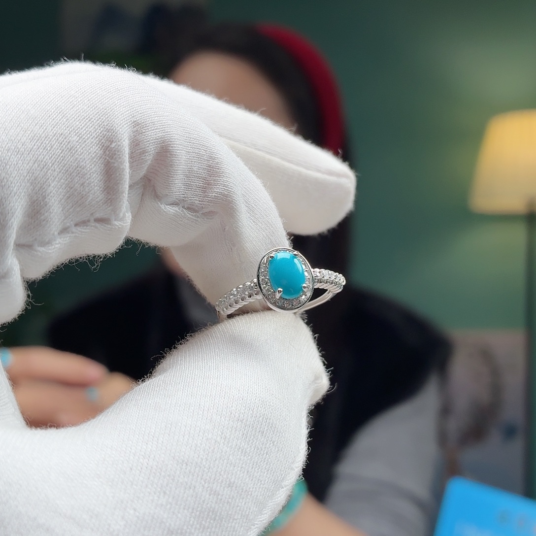 绿松石银S925镶嵌颈饰