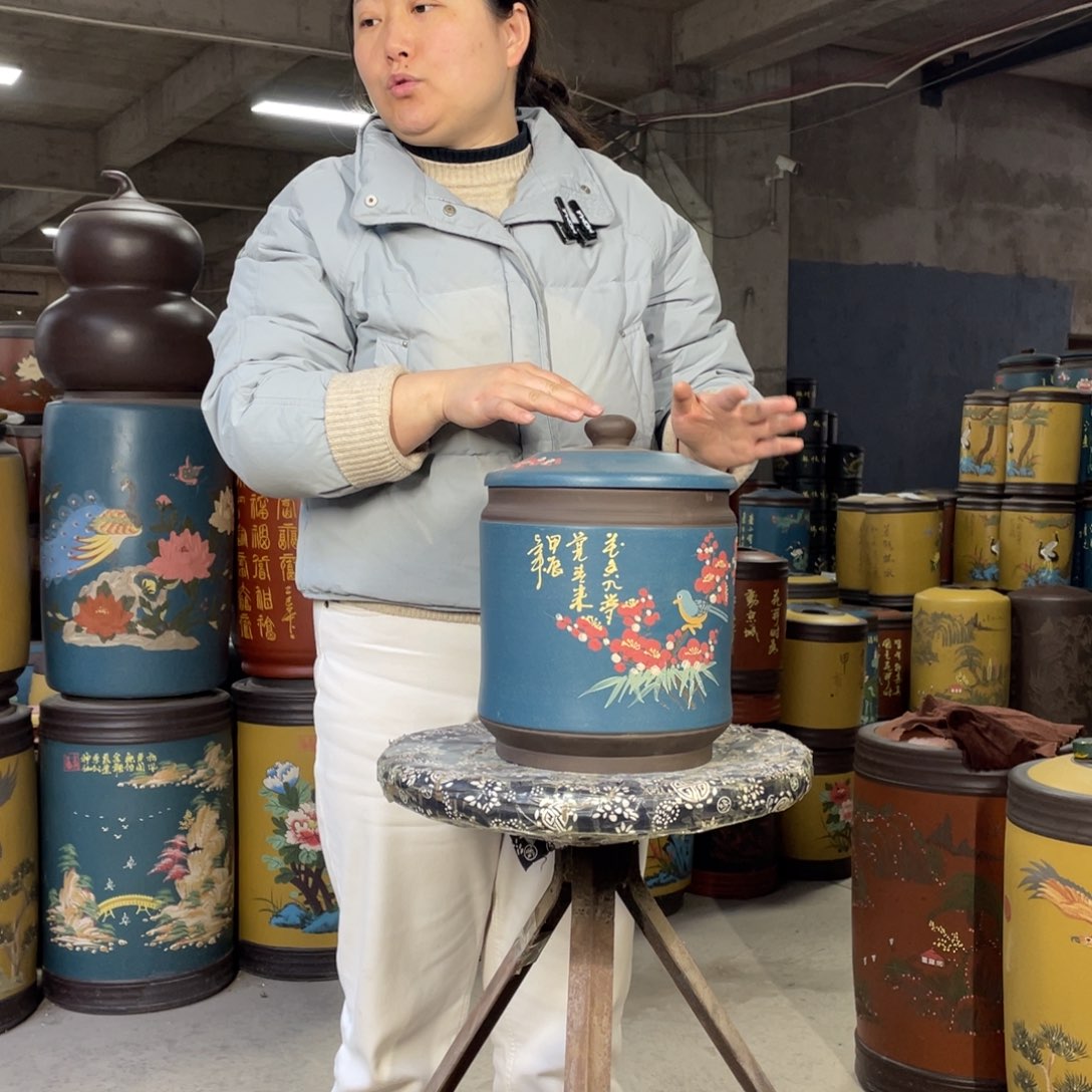 宜兴原矿紫砂茶叶罐