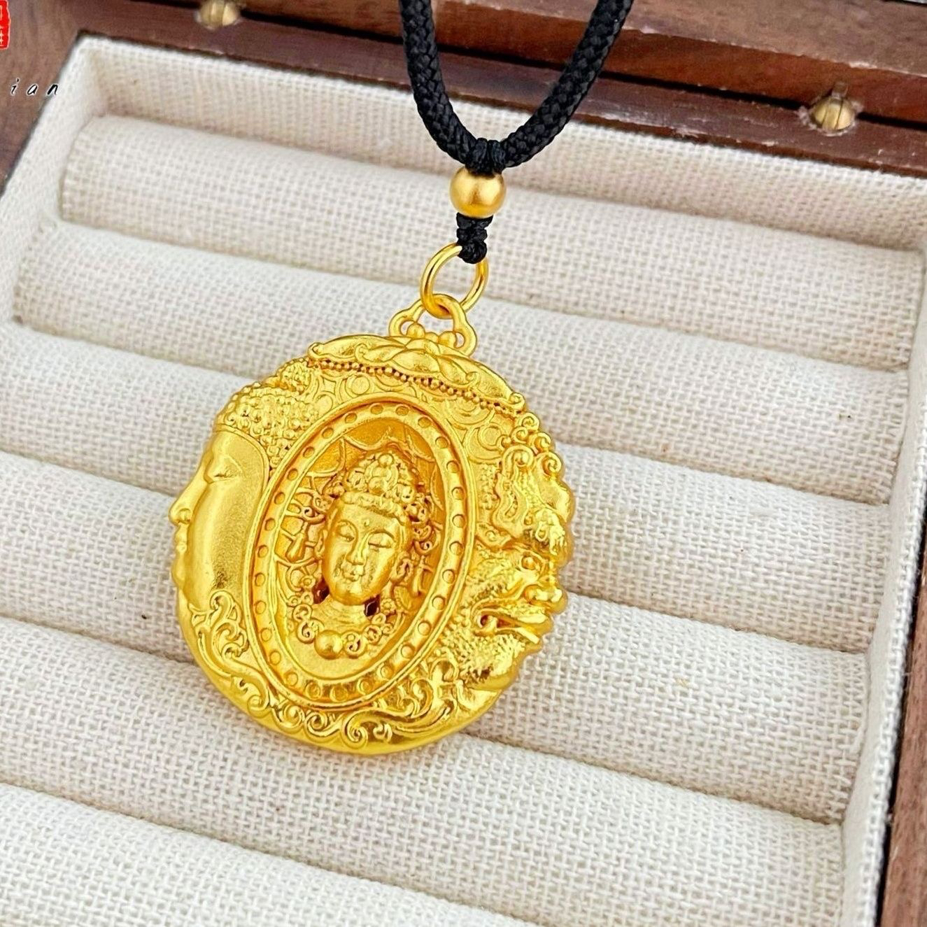 合金吊坠 佛像吊坠高级感一念神魔项链饰品吊坠