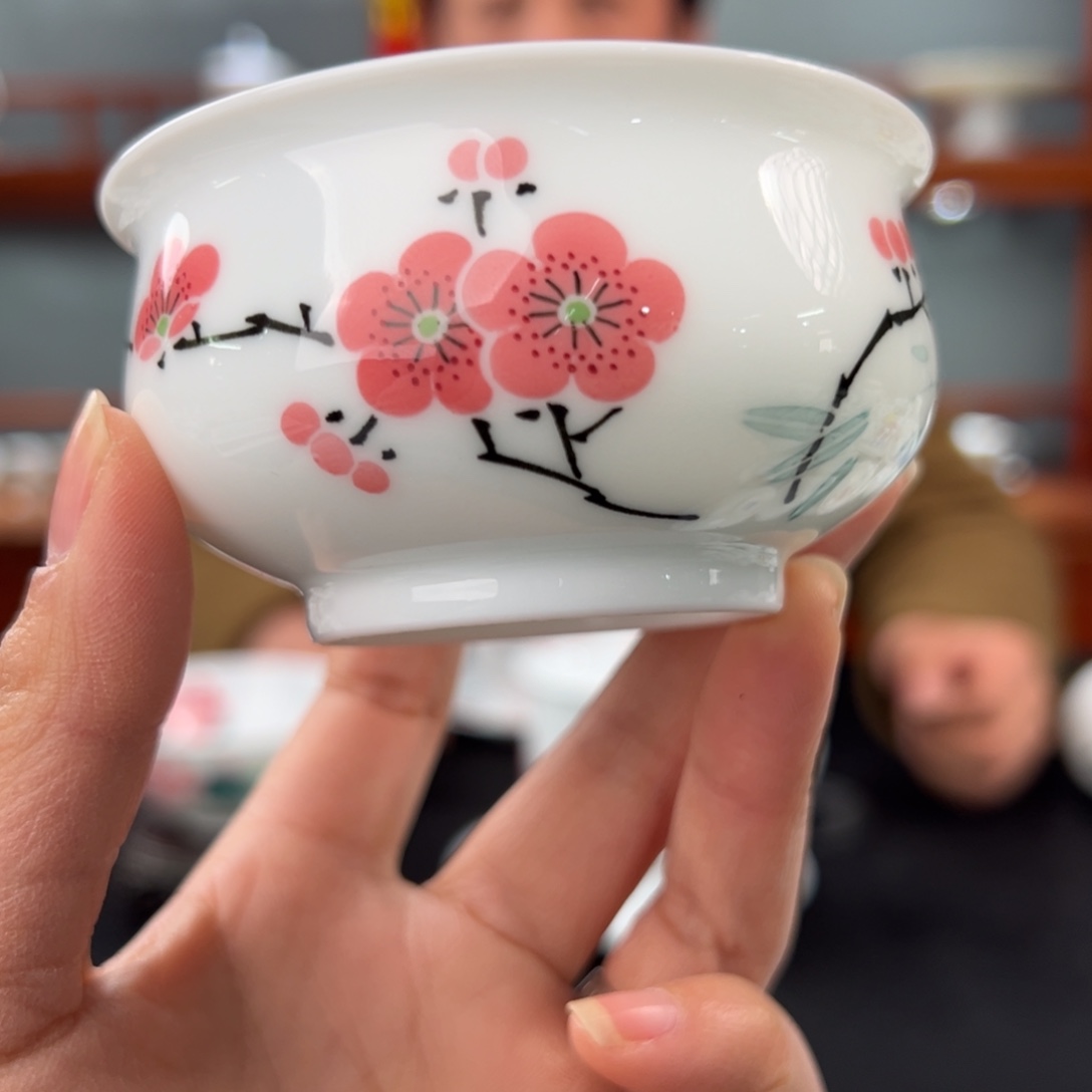 翠竹红梅炉式杯杯