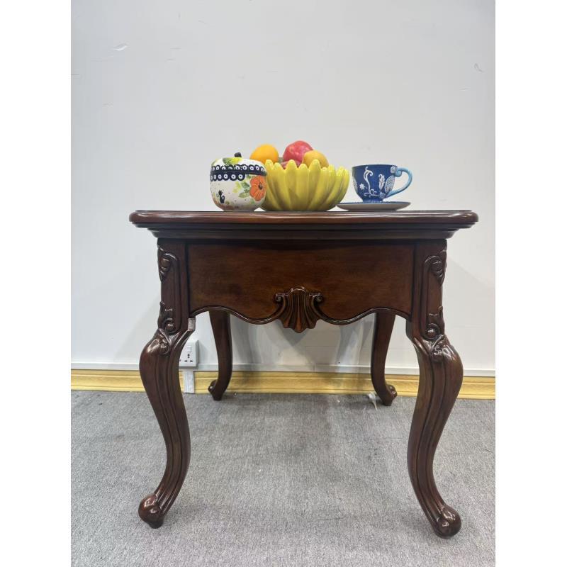 FJ358方几630*630*630美式复古做旧雕花家用茶几