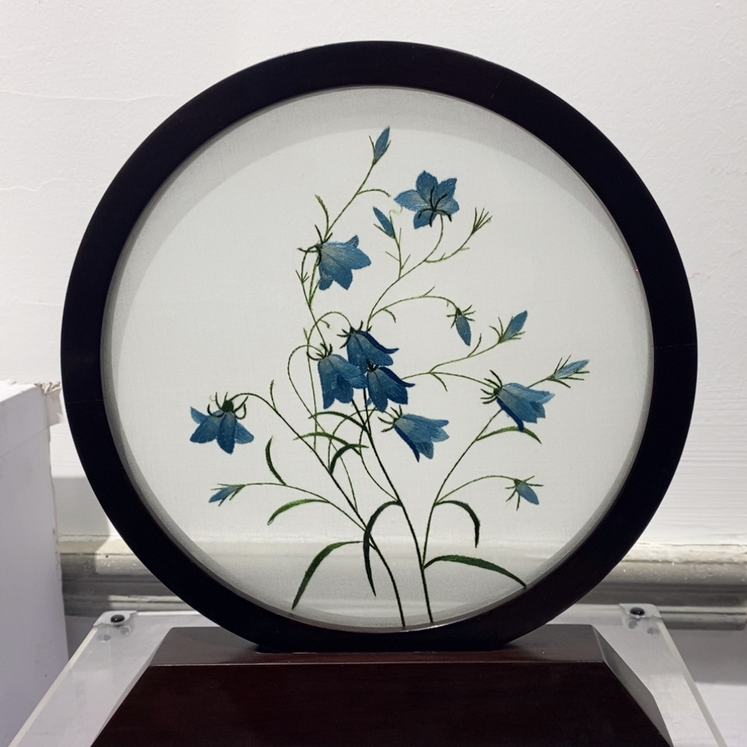 刺绣顺纯手工苏绣-风铃花