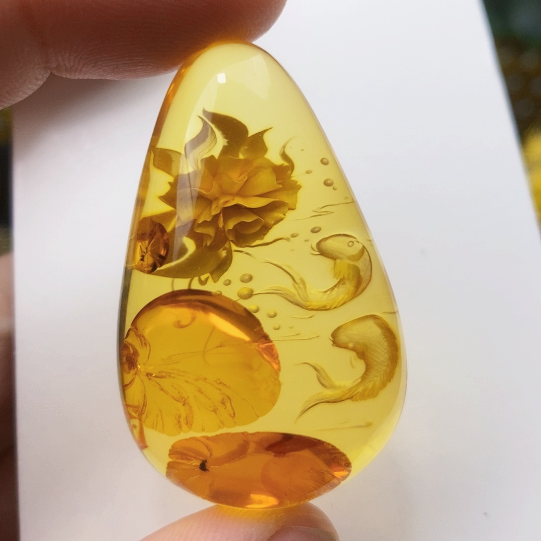 【闪购商品】琥珀（花珀）吊坠(不含链)未镶嵌