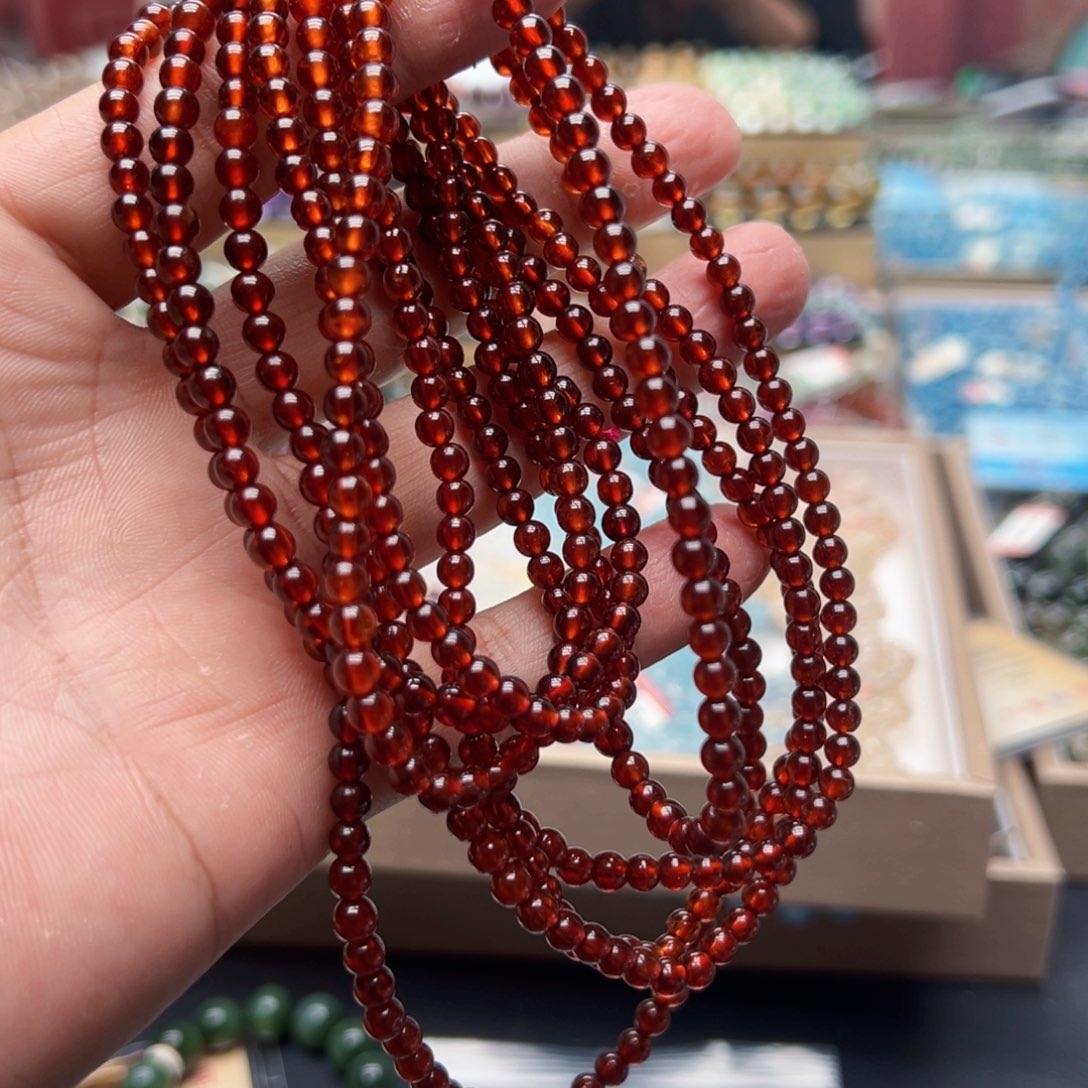 未镶嵌手链水晶橙红石榴石4