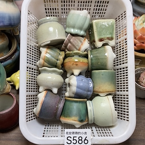 紫砂花盆586微瑕品口径3厘米左右