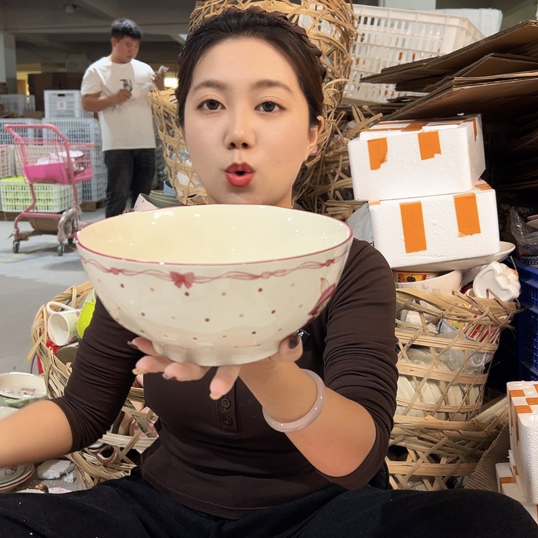 摆件潮州陶瓷工厂微瑕8寸