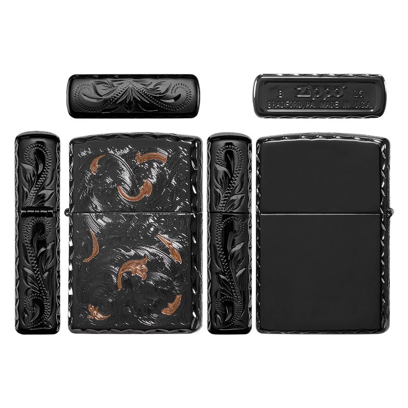 zippo打火机金蔓唐草防风煤油国风原装官方正品送男生礼物生日