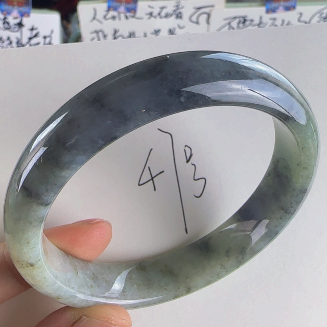 翡翠手镯未镶嵌老坑58.5圈