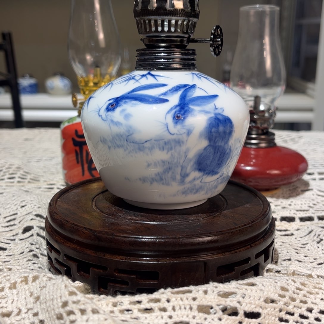 摆件景德镇陶瓷香薰灯