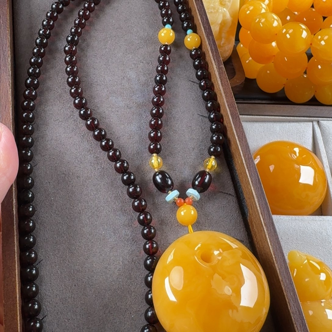 蜜蜡未镶嵌毛衣链